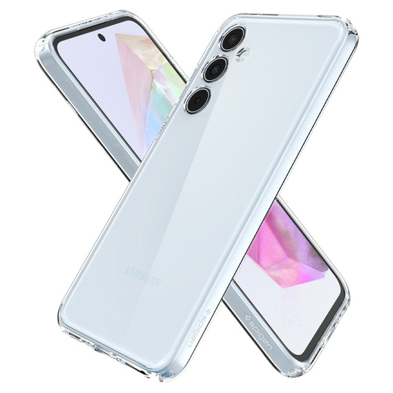 Spigen case for Samsung Galaxy A35 5G, Ultra Hybrid, transparent + 9H Tempered Glass