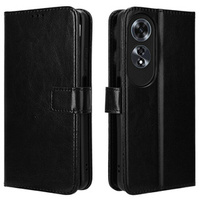 Flip case for Oppo A60, Crazy Horse Wallet, black