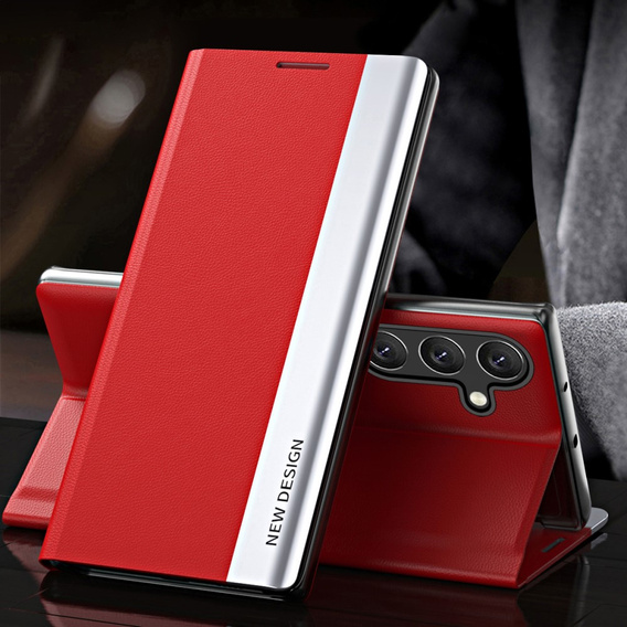 Flip case for Samsung Galaxy M34, Side Magnetic, red