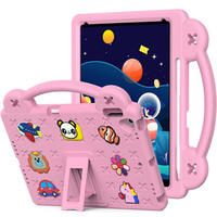 Children's case for iPad 10.2" 2021/2020/2019 (9/8/7 gen.) / Air 10.5" 2019 (3 gen.), Cute Patterns, with stand, pink