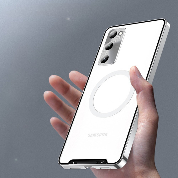 Camera Protection Case for Samsung Galaxy S20 FE, CamShield MagSafe, transparent / silver