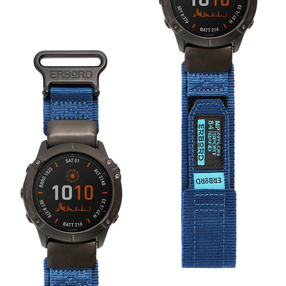 ERBORD MP84 Quickfit Nylon Strap for Garmin Fenix 5/6/6 PRO/7 Forerunner 965/955/945 (size M/L)