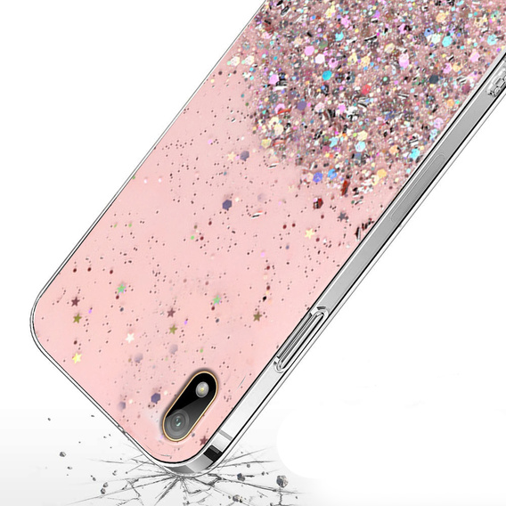 Case for Huawei Y5 2019, Glittery, pink