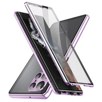 Case for Samsung Galaxy S21 Ultra, Magnetic Dual Glass, purple