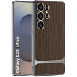 Case for Samsung Galaxy S25 Ultra, GKK Woven Leather, coffee