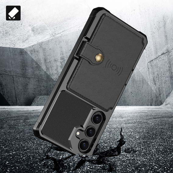 Case for Samsung Galaxy A35 5G, Card Holder Kickstand, black