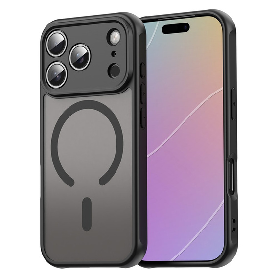 Matte case for iPhone 17 Pro, for MagSafe, with camera protection, black