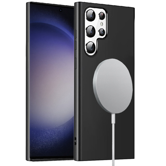 Case for Samsung Galaxy S23 Ultra, Silicone MagSafe, black