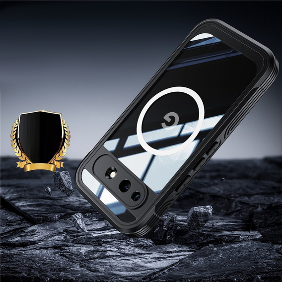 Shockproof case with glass, for MagSafe for Google Pixel 10a, black