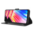 Case for Realme C67 4G, Smart Magnet, Black + 9H Glass