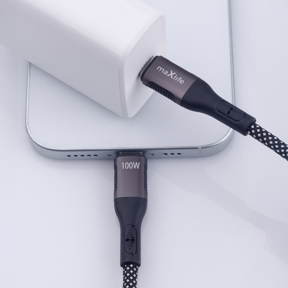 Magnetic USB-C to USB-C cable, 100 W, 1.0 m, for devices with USB-C