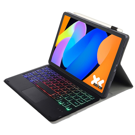 Bluetooth Touchpad Illuminated Keyboard Case for Lenovo Idea Tab 11" 2025 TB336FU TB336ZU, black