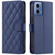Flip case for Motorola Moto G24 / G24 Power / G04, Rhombus Crossbody Leather, blue