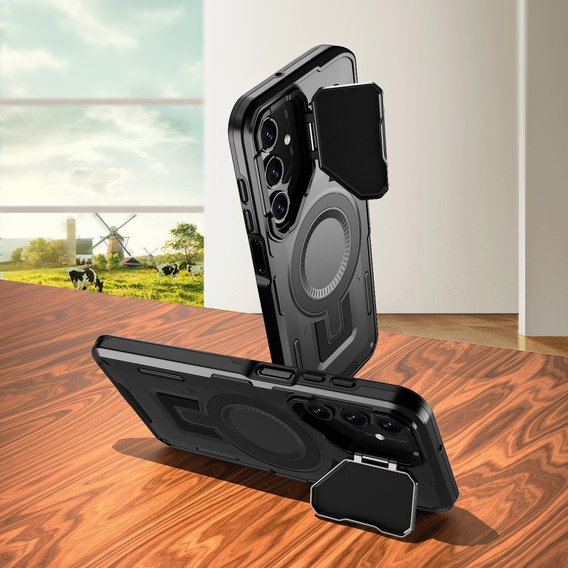 Case for Samsung Galaxy A16, Military MagSafe with camera protection, black