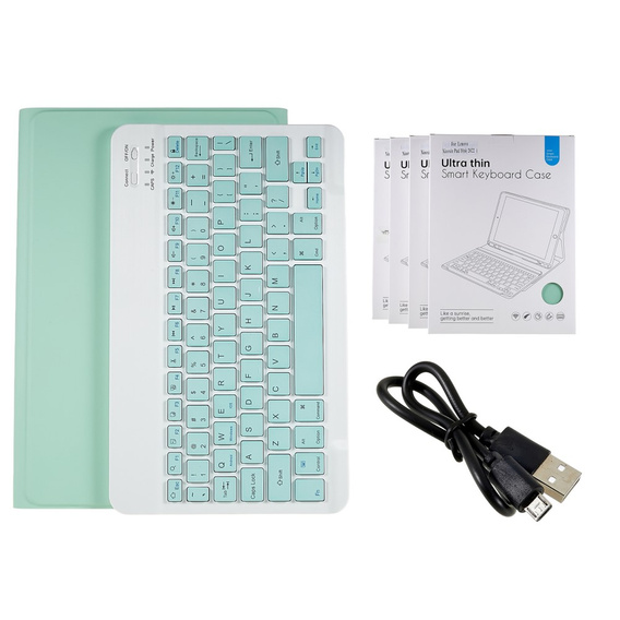 Case + keyboard Lenovo Tab M10 Plus Gen 3 TB-125F TB-128F, green