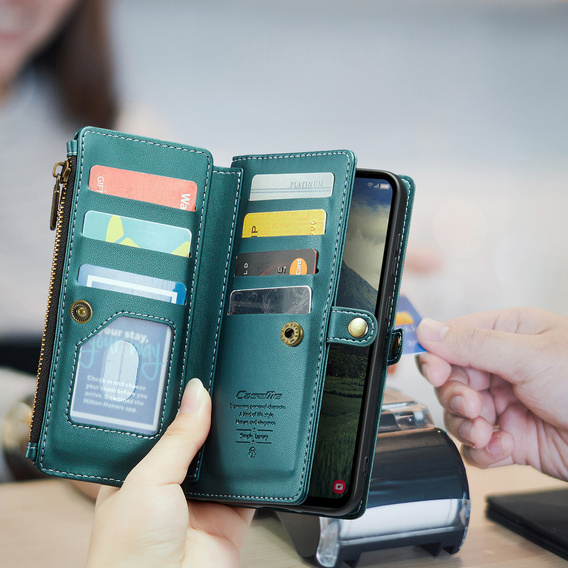 Wallet case with lock and straps for Samsung Galaxy A17 5G - green