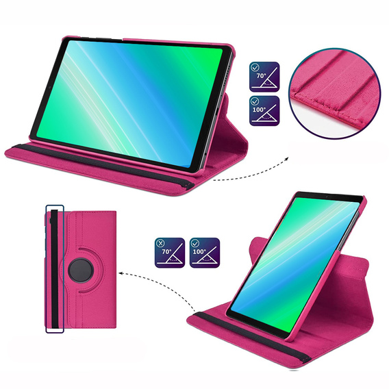 Case for Samsung Galaxy Tab A7 Lite 8.7 T220 / T225 TB330FU 10.95", Rotating 360, pink