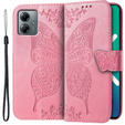 Flip case for Motorola Moto G14, Butterfly, pink 