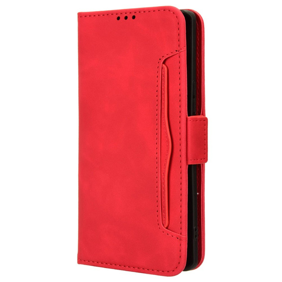 Flip case for Infinix Note 40 Pro, Card Slot, red
