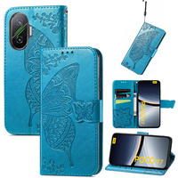 Flip case for Xiaomi Poco F7, Butterfly, blue