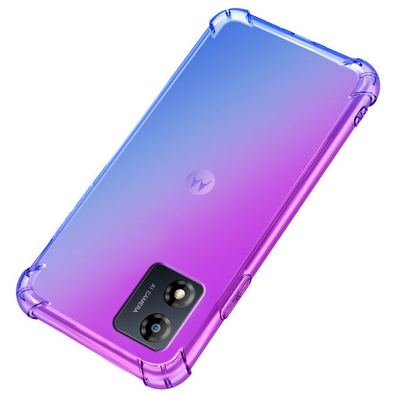 Case for Motorola Moto E13, Gradient Dropproof, Purple / blue