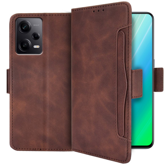 Flip case for Xiaomi Redmi Note 12 Pro+ 5G, Card Slot, brown