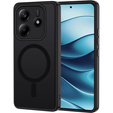 Case for Xiaomi Redmi Note 14 5G, for MagSafe, ERBORD Matt Case, black + Screen Glass