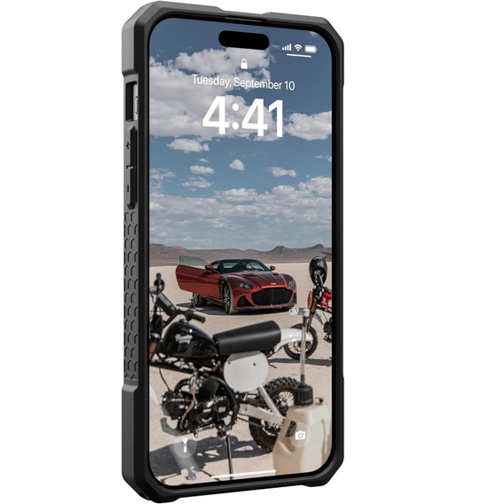 Urban Armor Gear Case for iPhone 15 Plus, Monarch Pro Kevlar MagSafe, black