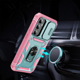 Case for Samsung Galaxy S23 FE, CamShield Slide, green / pink