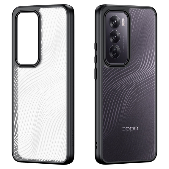 DuxDucis case for Oppo Reno 12, Aimo case, transparent / black