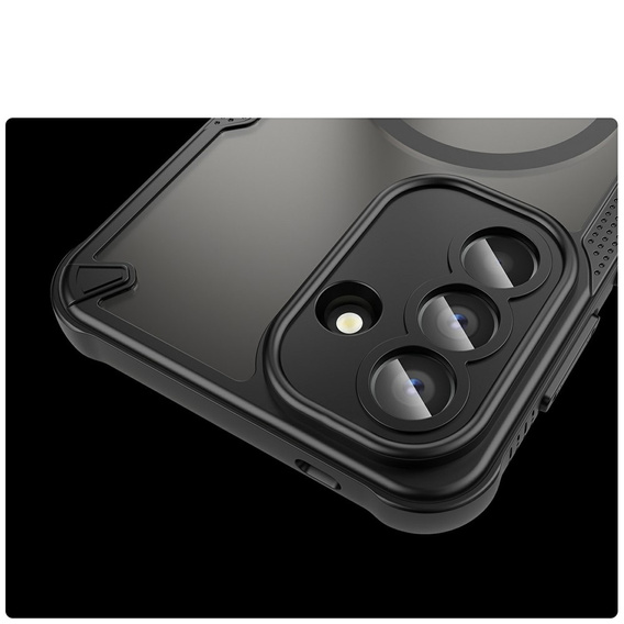 Armoured case for Samsung Galaxy A57 5G, for MagSafe, matte, black