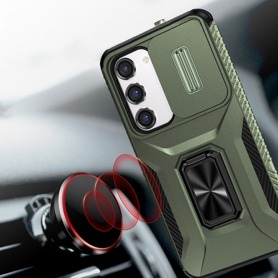 Case for Samsung Galaxy S23, Slide Lens Lid, Green