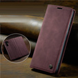 CASEME case for Huawei P30 Pro, Leather Wallet Case, maroon