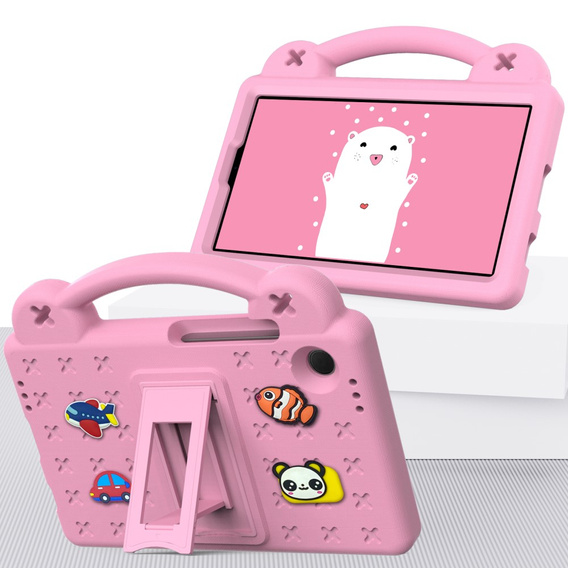 Children's case for Samsung Galaxy Tab A11 / A9, Cute Patterns, with stand, pink
