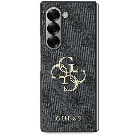 GUESS Case for Samsung Galaxy Z Fold6, 4G Big Metal Logo, black