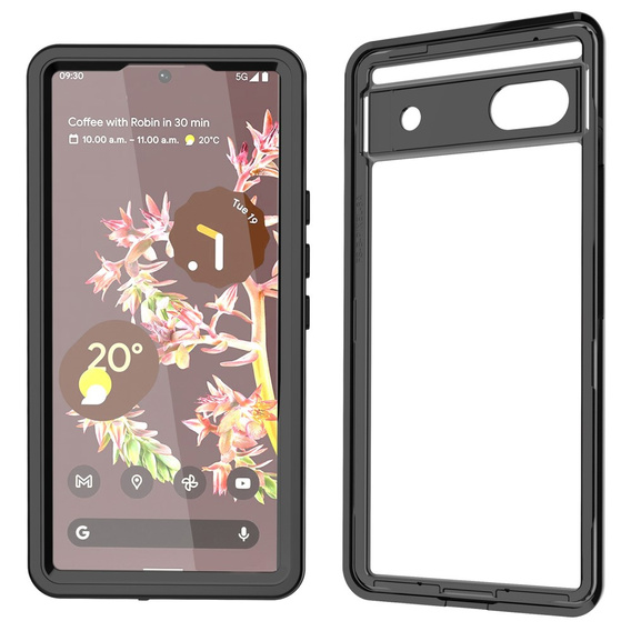 IP68 Waterproof Case for Google Pixel 6a, Redpepper, black