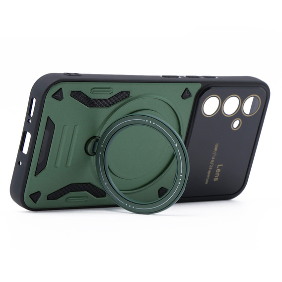 BENKS Kevlar Case for Samsung Galaxy A54 5G, for MagSafe, Carbon Fiber, green