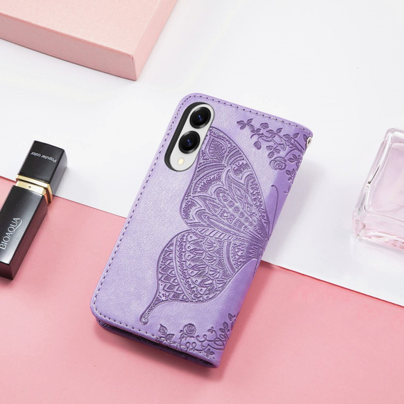 Flip case for Samsung Galaxy S25 Edge, Butterfly, purple
