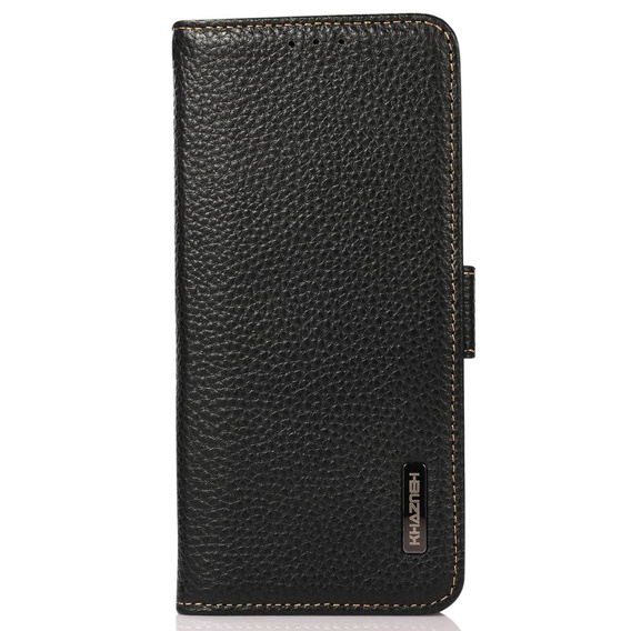 KHAZNEH RFID case for Motorola Moto G04 / G24 / G24 Power, Litchi Texture, black