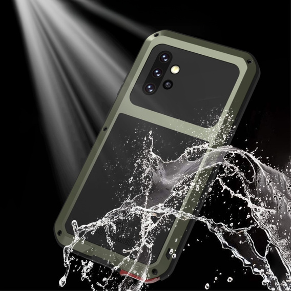 Love Mei Case for Samsung Galaxy A52/A52s, armored with glass, green