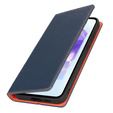 Flip case for Samsung Galaxy S25+ Plus, Litchi Skin Grain, dark blue