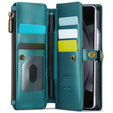 Case CASEME for Samsung Galaxy Z Fold6 5G, RFID Leather Wallet, with shoulder strap, green