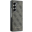 GUESS Case for Samsung Galaxy ZFold 6, 4G Charms Collection Hardcase, brown