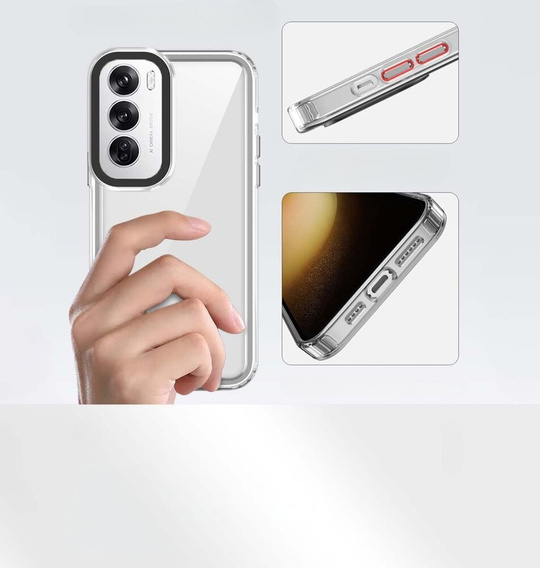 Case for Oppo Reno 12 Pro, Fusion Hybrid, transparent