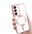 Case for Samsung Galaxy S23, Electro MagSafe, pink rose gold + Screen Glass