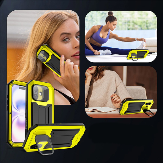 R-JUST armoured case with screen protector and stand for iPhone 17