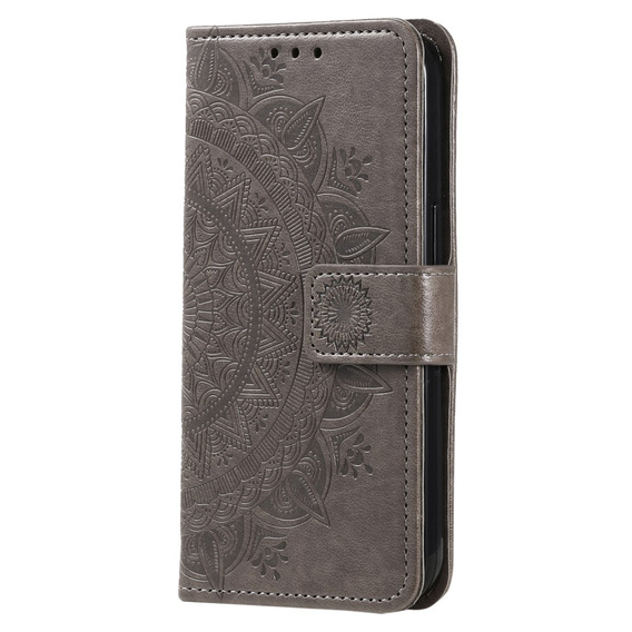 Flip case for Samsung Galaxy S23 FE, Mandala, grey