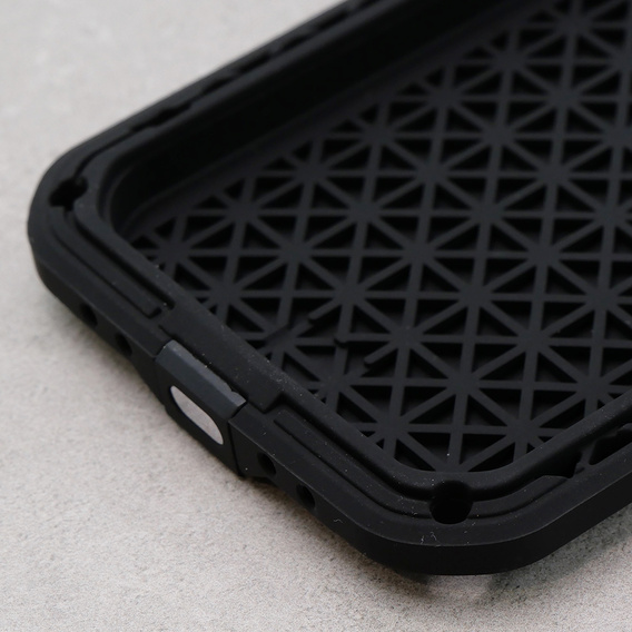 Love Mei Case for iPhone 12, armored with glass, black