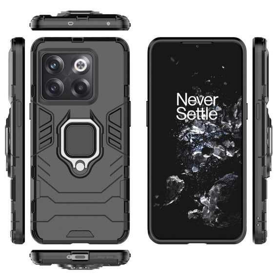 Case for OnePlus 10T 5G, Kickstand Ring, black