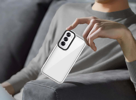 Case for Oppo Reno 12, Fusion Hybrid, transparent